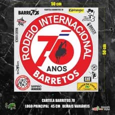 Adesivo Barretos Novo Barretesão 50x50cm cartela com varios  carro, moto, bite  terere, rodeio,
