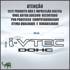 Par De Adesivos Laterais Honda Civic I-vtec Dohc