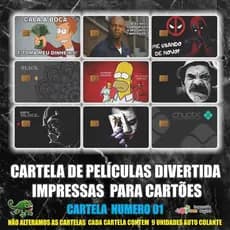 Adesivo de Cartão de Banco -9 Unidades- Débito/Crédito - Skin Card