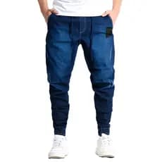 Calça Jogger Jeans e Sarja Masculina Premium com Lycra - Sarja com Punho, Conforto e Estilo