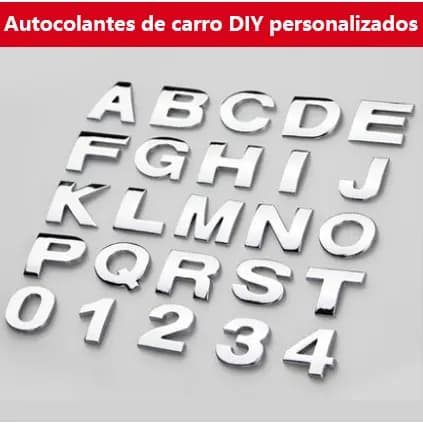 acessórios para carro Modificação Do Logotipo Carro Autocolantes De Cartas Em Inglês Palavras 3D estereoscópico DIY