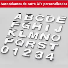 acessórios para carro Modificação Do Logotipo Carro Autocolantes De Cartas Em Inglês Palavras 3D estereoscópico DIY
