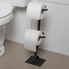 Suporte Porta Papel Higiênico Chão Promoção Banheiro Metal Ferragem Decoração Casa