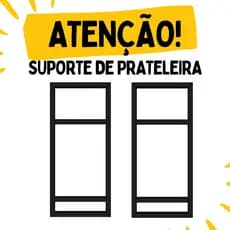 Kit Suporte Prateleira Estilo Industrial Prateleira Parede Preto Aço