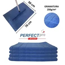 Pano de Chão Microfibra Limpeza Geral Grande 70x50 C/ 4 UN - Perfect Pro Condor