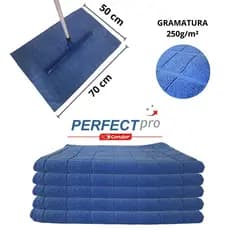 Pano de Chão Microfibra Limpeza Geral Grande 70x50 C/ 5 UN - Perfect Pro Condor