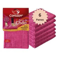 Pano de Chão Microfibra Limpeza Geral Grande 70x50 C/ 6 un