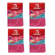 Pano Microfibra Limpa Vidros Rosa 40x30cm Kit C/ 4 Unidades - Condor