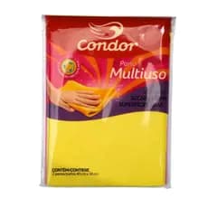 Pano Multiuso em Viscose C/ 2 Panos 40x38cm Amarelo Condor