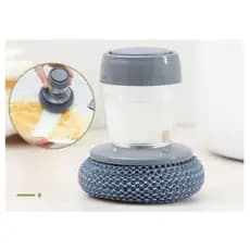 Escova Limpeza Com Dispenser Detergente Palha De Aço