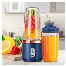 Mini Processador e Liquidificador Portátil Copo e Caneca  400ml 6 Lâminas Recarregável  Mini Juicer