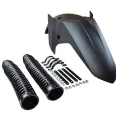 Kit Paralama Dianteiro XRE 190 p/ Bros 150/160 2025 + Adaptador + Sanfona