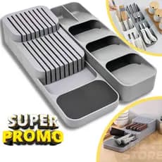 Organizador de Talheres para Gaveta Ou Porta Facas Cozinha Suporte Separador Divisor Colher Garfo