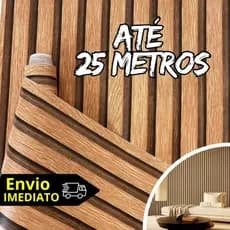 Papel de Parede Adesivo Ripado Autocolante Envelopamento Madeirado 5 Metros Quarto Hal Sala Cozinha