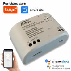 Módulo Rele Wi-Fi Interruptor Inteligente ALPHA-704 Aitek App Tuya Portão Eletrônico Alexa Google