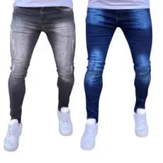 Kit 2 Calças Jeans Masculina Slim Original Elastano Premium