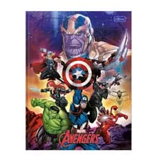 Caderno Universitário Brochura Avengers 80 Folhas Tilibra