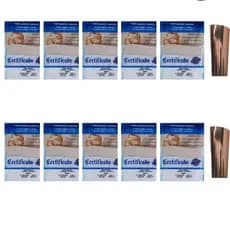 Kit com 100 folhas de Papel Cobre Laminado Artesanato 250g