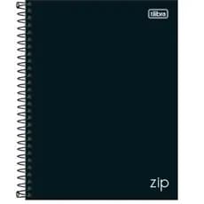 Caderno Universitário Zip Preto 20 Matérias 320 Folhas Capa Dura Espiral Original Material Escolar Premium