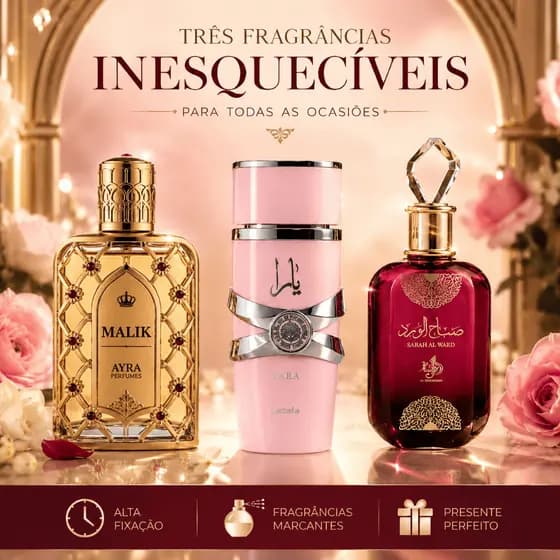 Perfumes Árabes Feminino Essência Concentrada Alta Fixação Com Elegância!