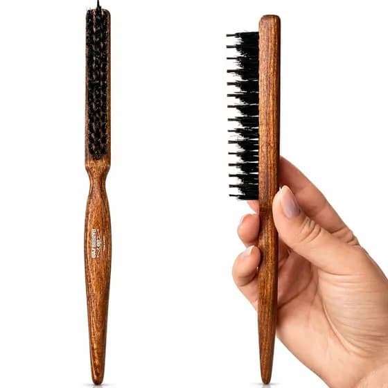 Escova Para Barba Profissional Com Cerdas Firmes De Madeira