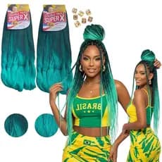 Kit 2 Jumbo Superx: O Kit Ideal Para Suas Tranças Afro 400gr Tranças Brox brads Fulani Braid