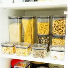 Kit de Organizadores Pote Hermético Empilhável em Acrílico Organizador para Alimentos