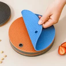 Descanso de Panela Silicone Resistente ao Calor Colorido Antiderrapante Premium