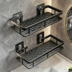 Suporte de Shampoo Organizador Sem Furo Prateleira Banheiro Premium