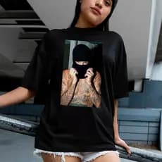 Camiseta Justin Bieber Face Estilosa de Algodão Adulto ao Plus Size Moda OnePhills