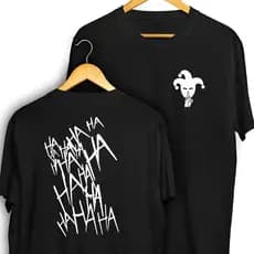 Camisa Palhaço Bobo Da Corte Frente e Verso HaHaHaHa Risada Do Palhaço Blusa Mandrake Estiloso Camiseta 100% Algodão 03