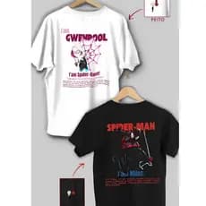 Kit Casal Camisetas Homem-aranha - Spider-Man e Gwenpool 100% Algodão 02 03