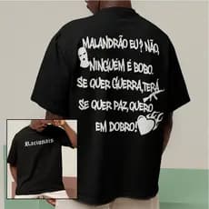 Camiseta Racionais MC's Musica Frase Vida loka Camisa Streetwear HipHop Brasil Rap Algodão Premium 03