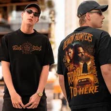 Camiseta Supernatural Winchesters Demon Hunters Camisa Sobrentaural Sam E Dean Algodão Premium 03