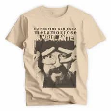 [Camiseta Premium em Algodão Puro]SISI Camiseta Vintage Unissex Raul Seixas Metamorfose Ambulante B1037 03