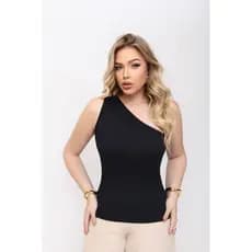 Blusa Ribana Nula Manga Feminina Básica Confortável