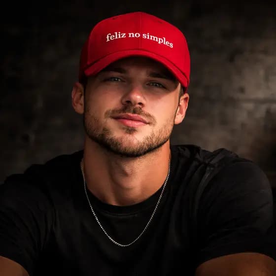 Boné Feliz no Simples Unissex Masculino e Feminino Verão Praia Lazer Ajustável Todas as Cores