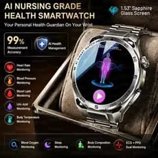 2026 Novo Smartwatch Relógio Inteligente Preciso Para Cuidados Com ECG BIM Bloomultifuncional AI Health Smart Watch Cham