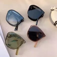 Óculos de sol dobráveis de segunda geração, novo estilo, protetor solar Anti-ultravioleta, armação grande, vidro dobráve