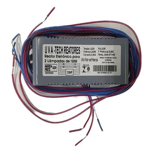 Reator Eletronico P/ Lampada Fluorescente Uv-a T12 2x100w