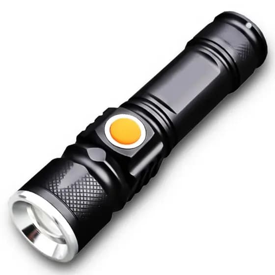 Lanterna portátil LED USB mini prática bolso policial utilitários camping acampamento