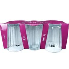 Copo De Vidro Transparente 210ml Kit Com 6 Unidades Europeia