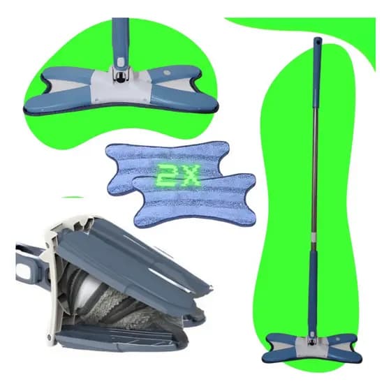 Rodo Mop Giratório Rodo Que Torce Pano C Extrusão 360° Cor Azul