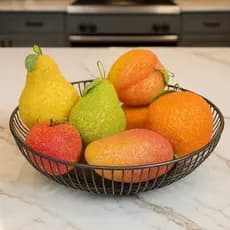 Kit 7 Frutas Artificiais com Brilho para Decoração Enfeite Bonito Isopor Artificiais Decorativas
