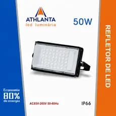 Refletor Modular Holofote Athlanta 50w LED IP66 Alta Iluminação À Prova D'Água