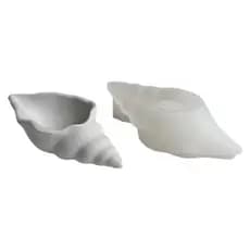 Molde de Silicone Formato Concha para Velas e Decorações / ]Molde para Gesso e Resina Epóxi