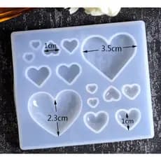 Molde de silicone para pingentes/ Molde de corações para Resina Epóxi