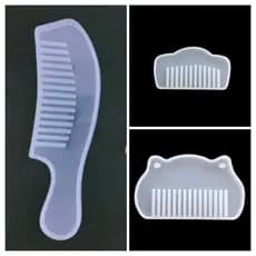 Molde Silicone Pente de Cabelo / Acabamento FOSCO / Molde para Resina Epóxi