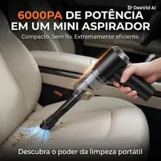 Aspirador Automotivo Portátil Potente Recarregável Sem Fio Mini Aspirador Carro Alta Sucção