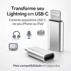 Adaptador USB-C para Lightning iPhone 14 13 12 11 X XR XS Pro Max iPad OTG